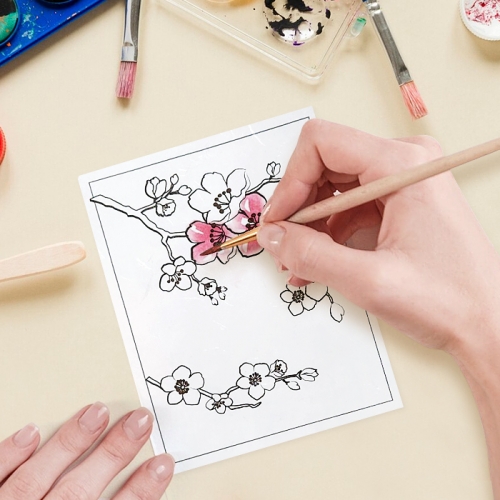 만들기 전통 사군자 우드 LED 무드등