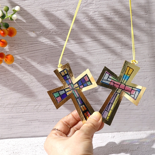 메이크문구 주일학교018 썬캐쳐십자가목걸이만들기