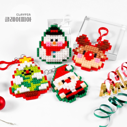 디폼 블럭 6mm 반입체 크리스마스 키링