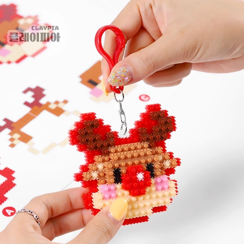 디폼 블럭 6mm 반입체 크리스마스 키링