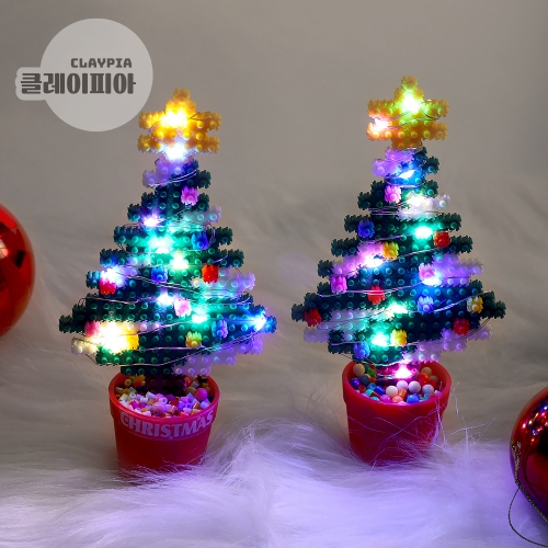 디폼 블럭 6mm 크리스마스 화분 트리 LED 패키지