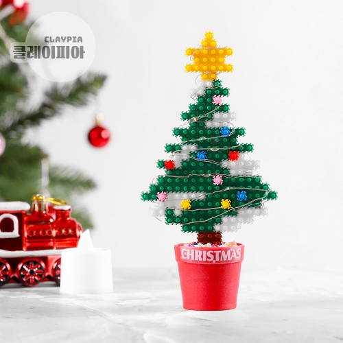 디폼 블럭 6mm 크리스마스 화분 트리 LED 패키지