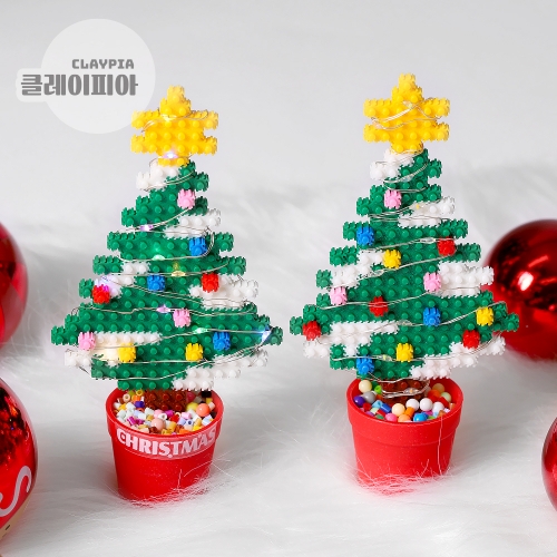 디폼 블럭 6mm 크리스마스 화분 트리 LED 패키지