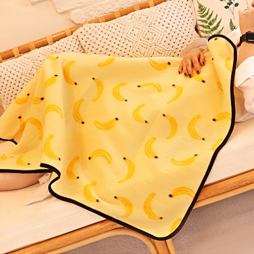 따뜻한 담요 무릎담요 스마일 바나나 패턴 담요