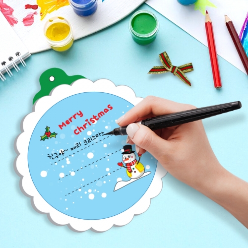 만들기 크리스마스 스노우볼 액자 입체 카드 (4인용)
