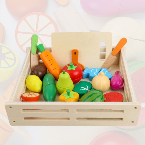 과일 채소 썰기 원목 블럭 세트 소꿉놀이 나무 블록 교구 장난감