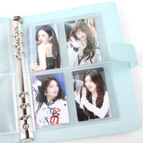 파스텔 마카롱 6공 포카 바인더 4칸 속지 사진정리 앨범 사진첩 케이스 랜덤발송