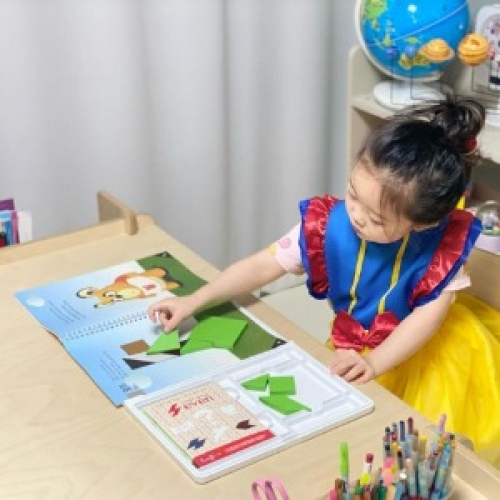 자석 칠교 스토리텔링 세트(자석칠교+자석보드+케이스가방+스토리텔링교재+학습가이드북2권)