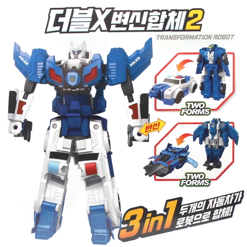 더블X변신합체로봇2 3in1 변신 합체 로봇 색상랜덤