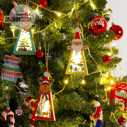 크리스마스 삼각 팬시우드 무드등