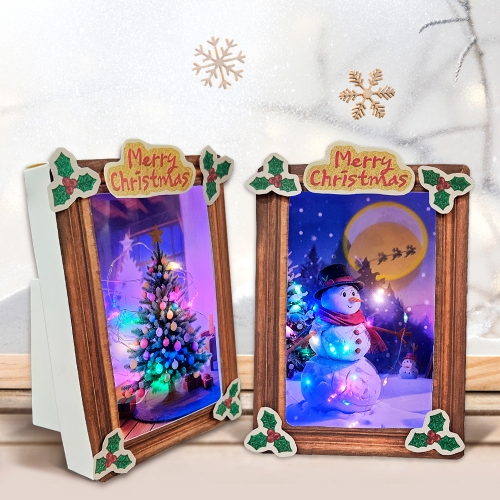 만들기 필름 LED 크리스마스 입체 액자