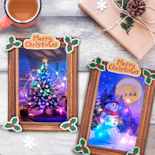 만들기 필름 LED 크리스마스 입체 액자