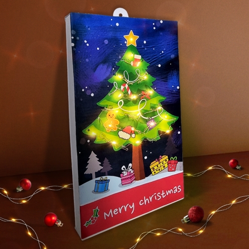 만들기 크리스마스 벽트리 LED 입체 액자 (대)