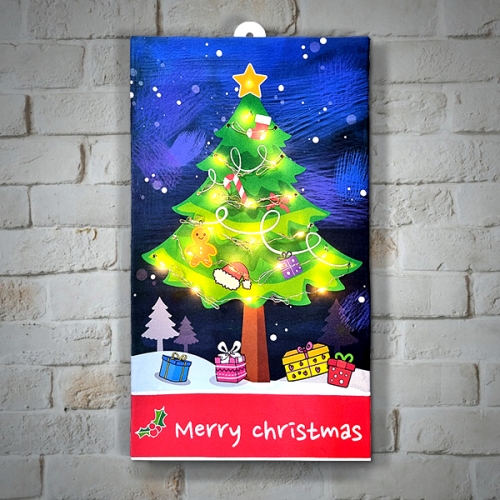 만들기 크리스마스 벽트리 LED 입체 액자 (대)