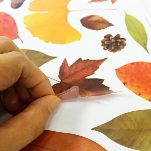 가을 투명 스티커 (3매입)