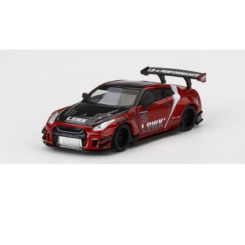 미니지티(345) 1:64 LB WORKS 닛산 GT-R R35 타입2 / 리어윙 버전3 레드 (RHD)