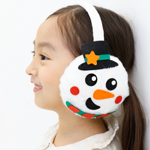 [오늘놀이] 겨울 눈사람 귀마개 꾸미기(방한용품/펠트 스티커 포함/KC인증)