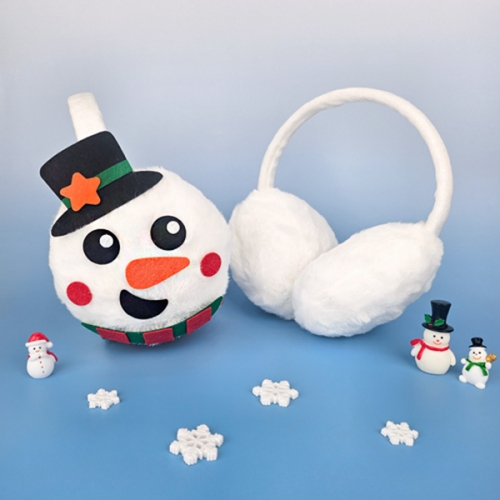 [오늘놀이] 겨울 눈사람 귀마개 꾸미기(방한용품/펠트 스티커 포함/KC인증)