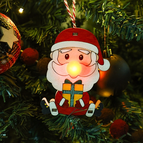 [오늘놀이] 크리스마스 LED 빨간코 오너먼트 만들기(3종 택1/트리 장식/겨울 환경구성/KC인증)