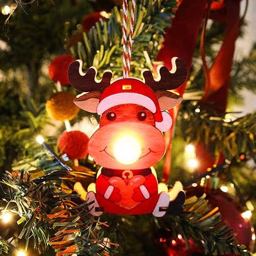 [오늘놀이] 크리스마스 LED 빨간코 오너먼트 만들기(3종 택1/트리 장식/겨울 환경구성/KC인증)