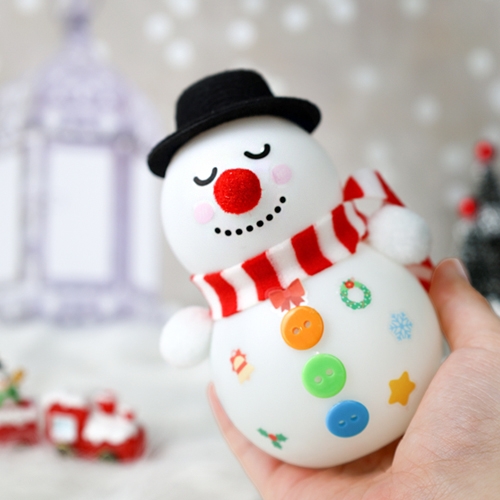 [오늘놀이] LED 미니 눈사람 무드등 꾸미기(투명 스티커 포함/환경구성/KC인증)