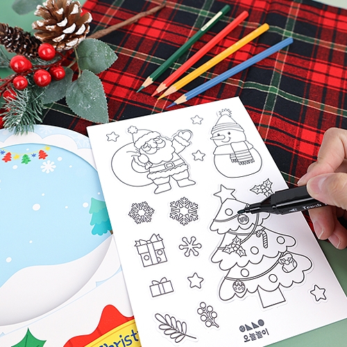 [오늘놀이] 크리스마스 컬러링 스노우볼 만들기(겨울풍경/환경구성/KC인증)