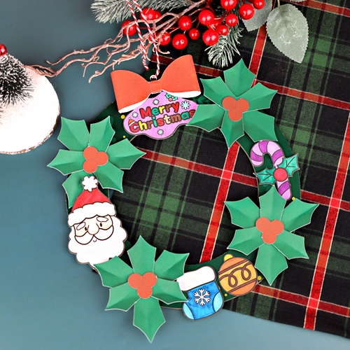 [오늘놀이] 크리스마스 컬러링 입체 리스 만들기(트리 장식/환경구성/KC인증)