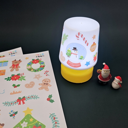 [오늘놀이] 크리스마스 꾸미기 투명 스티커 2종 세트(계절학습/KC인증)