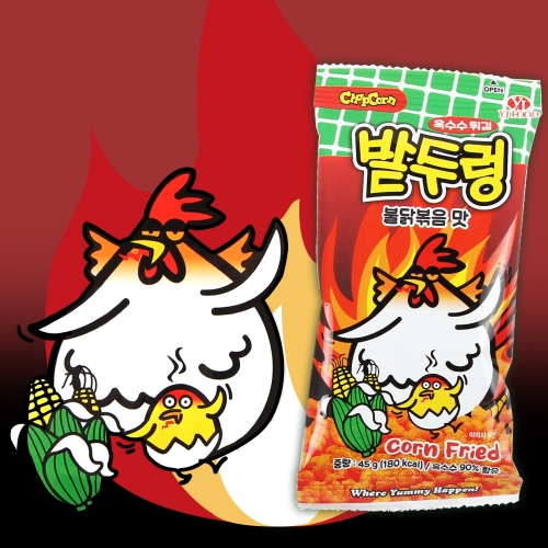 추억의간식 밭두렁 불닭볶음맛 어린이간식 옥수수과자