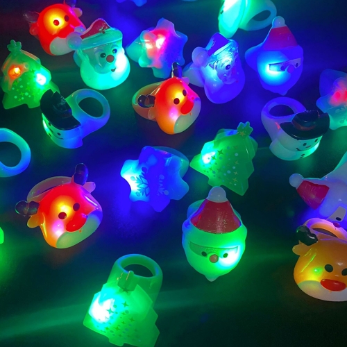 크리스마스반지 LED 실리콘 반지 크리스마스장식 단체선물