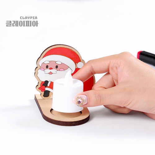 크리스마스 팬시우드 캔들 양초 티라이트