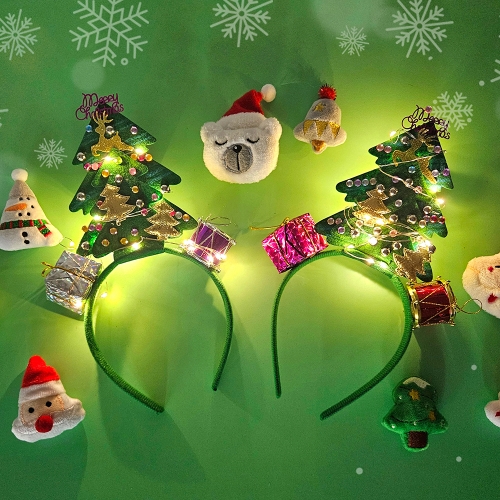 [만꾸] 반짝반짝 트리 머리띠