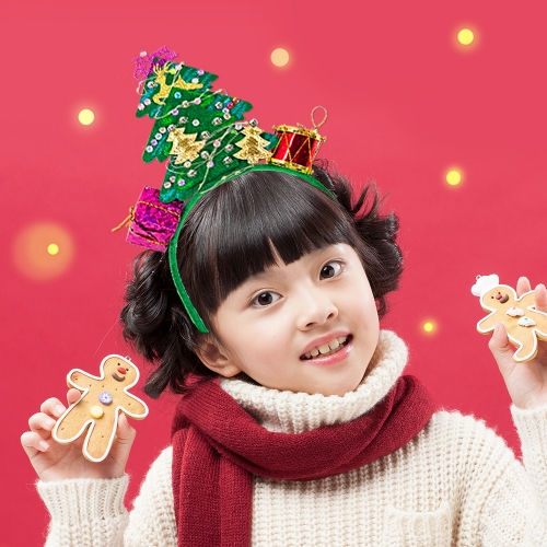 [만꾸] 반짝반짝 트리 머리띠