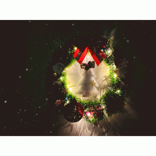 [만꾸] 화이트 크리스마스 리스