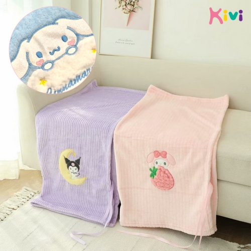 [키즈비전] 산리오 캐릭터즈 담요 5종(시나모롤,쿠로미,포차코,키티,마이멜로디)