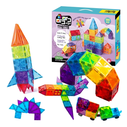 [상상아띠] 마그마그 타일즈 자석블럭 90P/130P 자석 장난감
