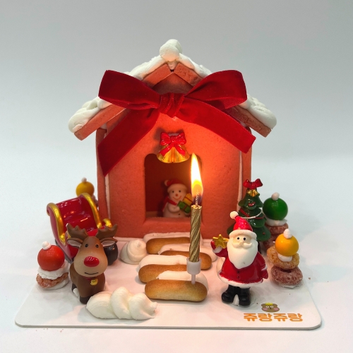 크리스마스 레드 과자집 쿠키 만들기 키트