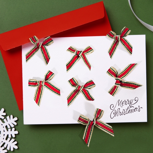 [탑키드] 크리스마스 골드 라인 장식 리본(약 15개)