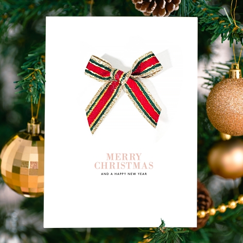 [탑키드] 크리스마스 골드 라인 장식 리본(약 15개)