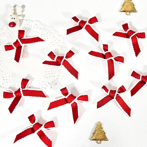[탑키드] 크리스마스 러블리 쁘띠 장식 리본(약 15개)