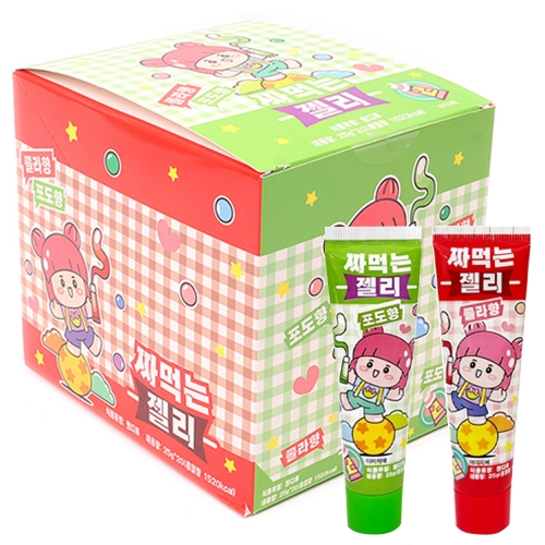 튜브형 짜먹는 젤리 포도향 콜라향 어린이간식 랜덤발송