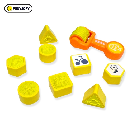 퍼니소피 토끼 13.5인치 컬러 LCD 놀이 아이패드 + 스탬프 롤러 세트