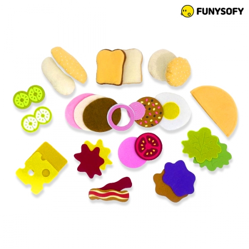 퍼니소피 헝겊 펠트 햄버거 샌드위치 만들기 세트