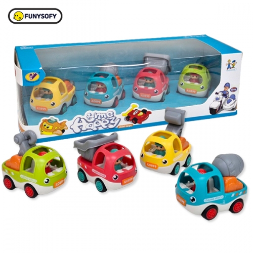 퍼니소피 캐릭터 중장비 미니카 4종세트