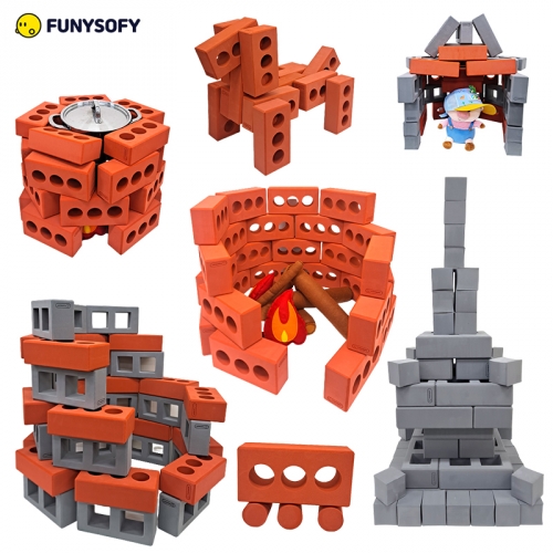 퍼니소피 소프트 건축가 EVA 벽돌 블록 25p 50p