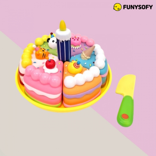 퍼니소피 NEW 소프트 자석 생일 파티 케이크&피자 4종세트 (역할놀이 지폐 증정)(보관함포함)