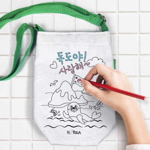 [탑키드] 독도 컬러링 에코 텀블러 가방 (보온·보냉 백)