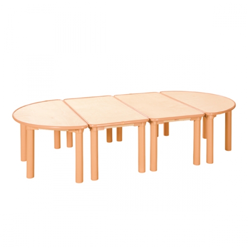 H6-1 돌봄교실 자작열린 에어쿠션 책상세트 기본다리