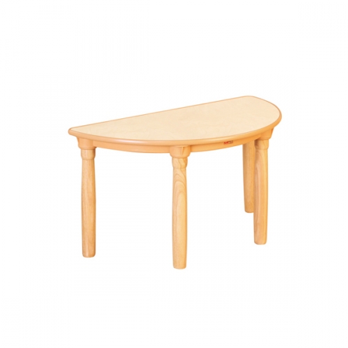 H2-2 자작합판 안전반원책상(원목다리) / H2-3 자작합판 안전 사각책상(원목다리)