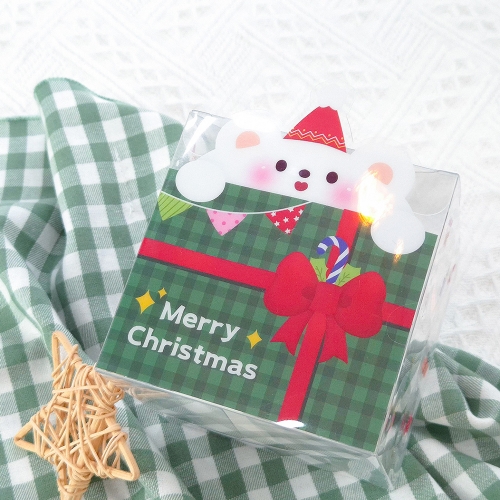 크리스마스 선물 포장 유치원 구디백  소형 조립 투명 선물박스 1개